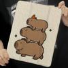 Чехол для iPad mini4/5/6, новая картина маслом в стиле милой капибары 2022 gen10 10,9 Air4/5 10,9 Air1/2 2018/17 gen6/5 9,7, тройной чехол с подставкой для карандашей