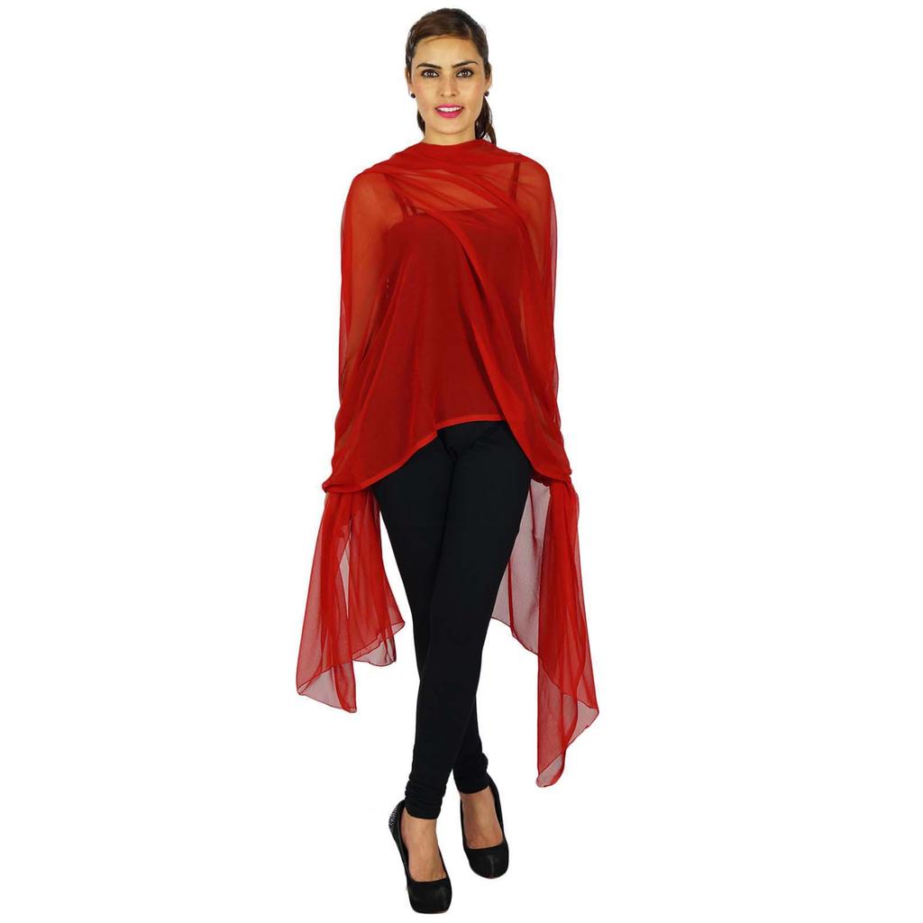 Индийская мода Chunni Hijab Long Dupatta Chiffon Blend Neck Wrap шарфы