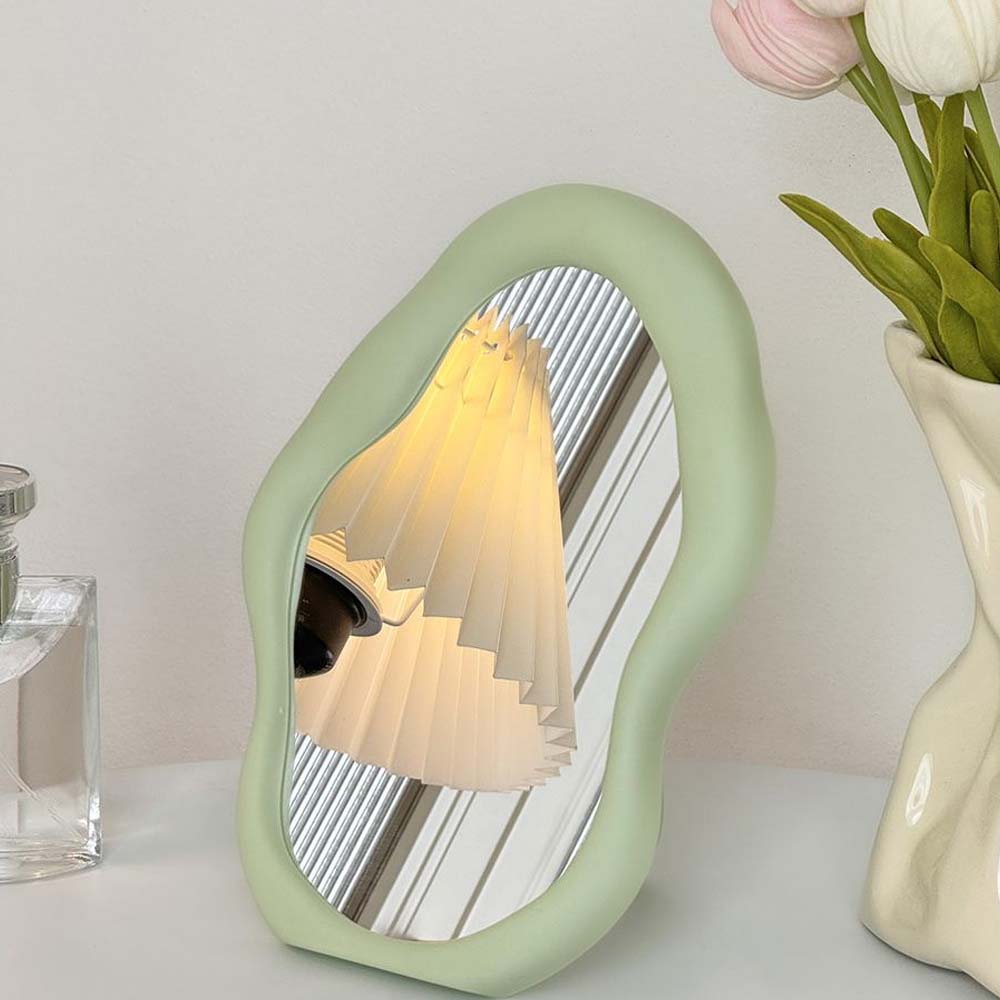 Полиморфный узор нерегулярное облако настенное зеркало, настольное зеркало для туалетного столика - идеально подходит для украшения комнаты, настольное зеркало для макияжа