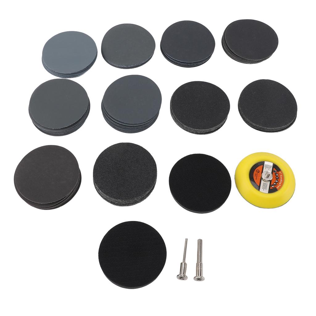 Sanding Discs Paper Mirror Polishing Grit 60 100 150 240 400 600 1000 1500 2000 3000 Wet Dry Sandpaper Set Hook and
