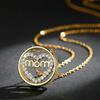 Mom Round Necklace, Female Love Micro-Inlaid Zircon Mother Necklace, Mother'S Day Gift Style
