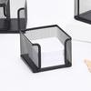 Note Pad Storage Box Fine Mesh Large Capacity Easy Access Black Heavy Duty Metal Desktop Memo Pad Sticky Note Organizer Home Supplies