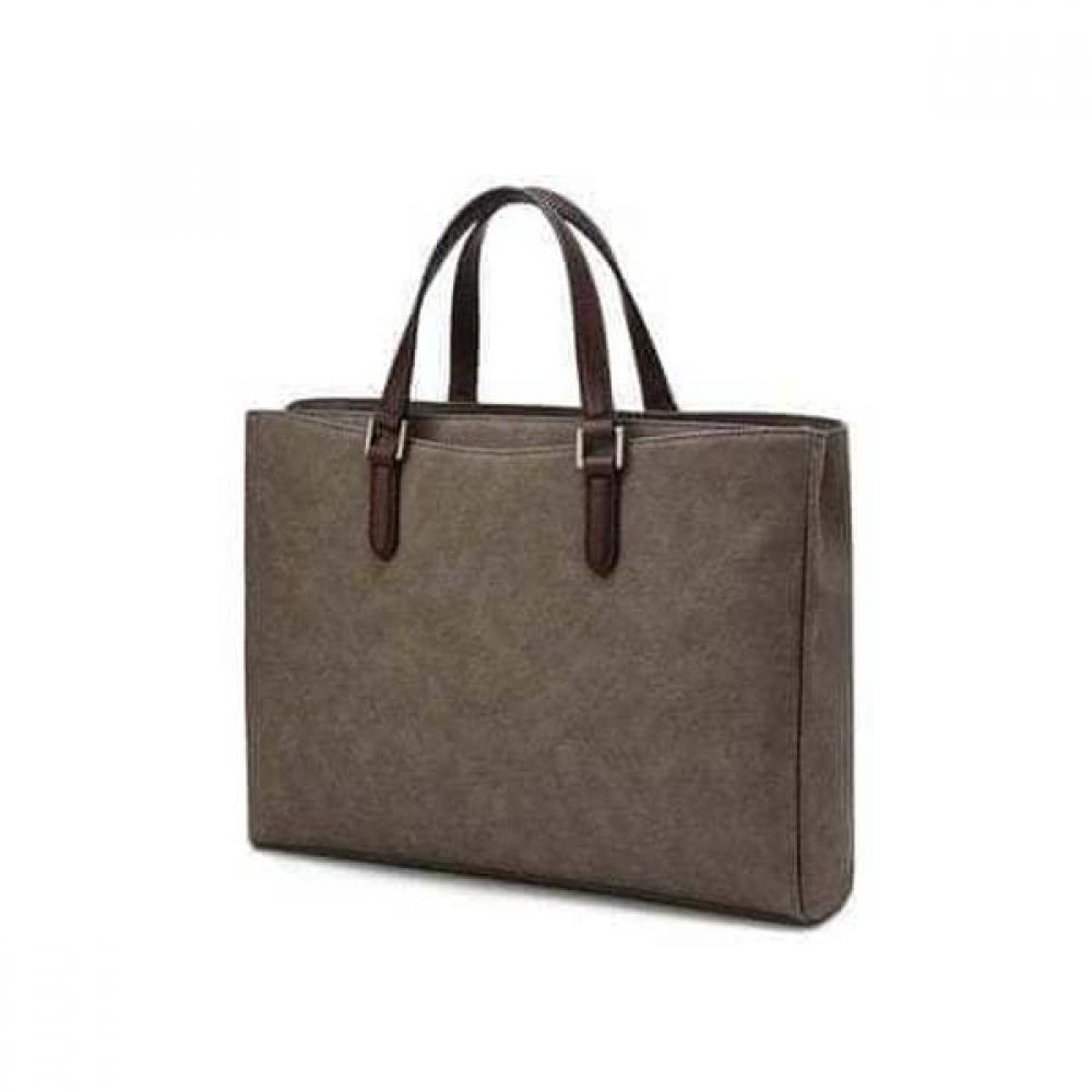 Daks Beige Two Tone Canvas Document Bag Dbba6f083i3
