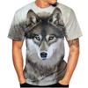 Animal Wolf 3D Print T-Shirts Summer Men Casual Fashion Streetwear Oversized Short Sleeve T Shirt Tees Tops Clothing