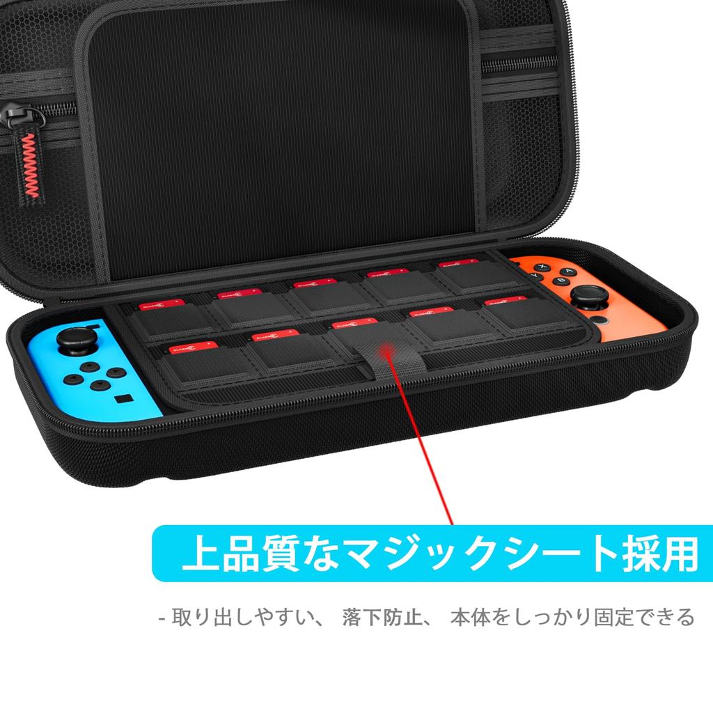 With OLED OLED Protective Storage Nylon Full Large Holds 20 Game Travel Carrying Small Item Convenient To Carry [Compatible Switch/Switch Models]
