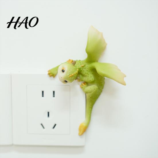 Whimsical Wall Accents 3D Cute Baby Dinosaur Switch Sticker, Fantasy Decor, Decorative Nursery Decor Accessories Socket Panel Decal, Indoor
