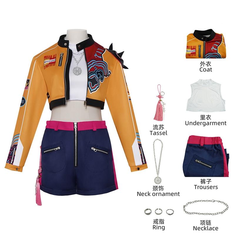 Руми Зои Мира Косплей K-pop Костюм Демона Охотники Женский Черный Золотой Костюм Саджа Мальчики Хэллоуин Ролевые Наряды