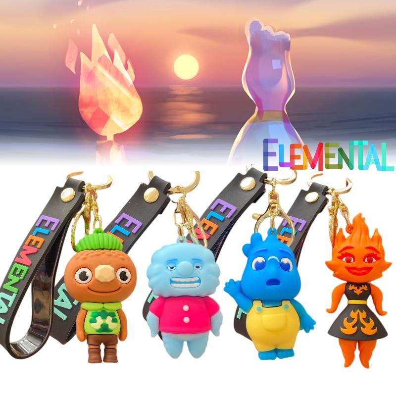 Cute Elemental City Pvc Keychain For Kids And Adults