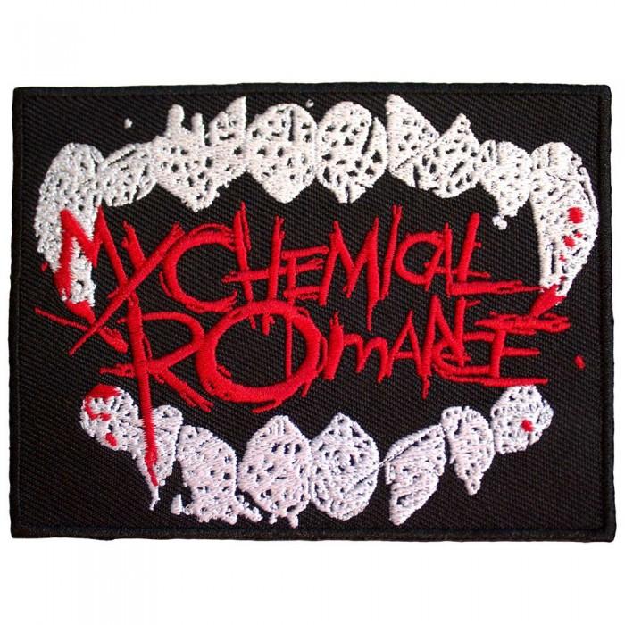 My Chemical Romance Нашивка с вышитым логотипом The Black Parade и клыками, для пришивания утюгом