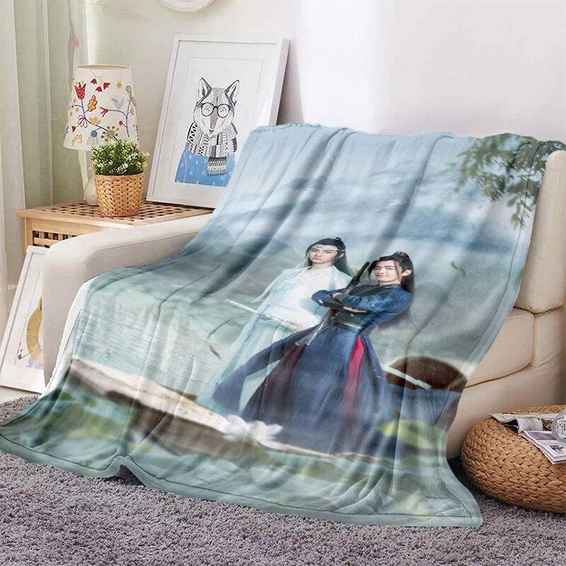Мягкое одеяло Drama The Untamed xiao zhan wang yi bo, мягкое покрывало с мультяшным принтом, покрывало для дивана, подарок