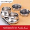 Stainless Steel Oil Painting Turpentine Oil Pot with Single and Double Mouthends
