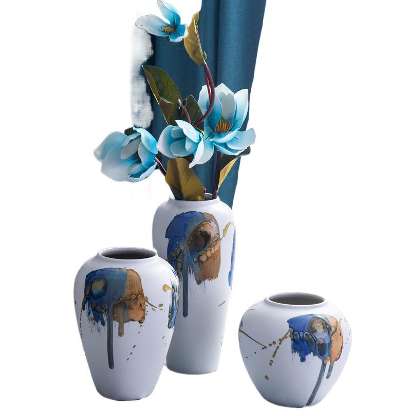 Современная китайская керамическая ваза для сухих цветов – Креативное украшение для дома