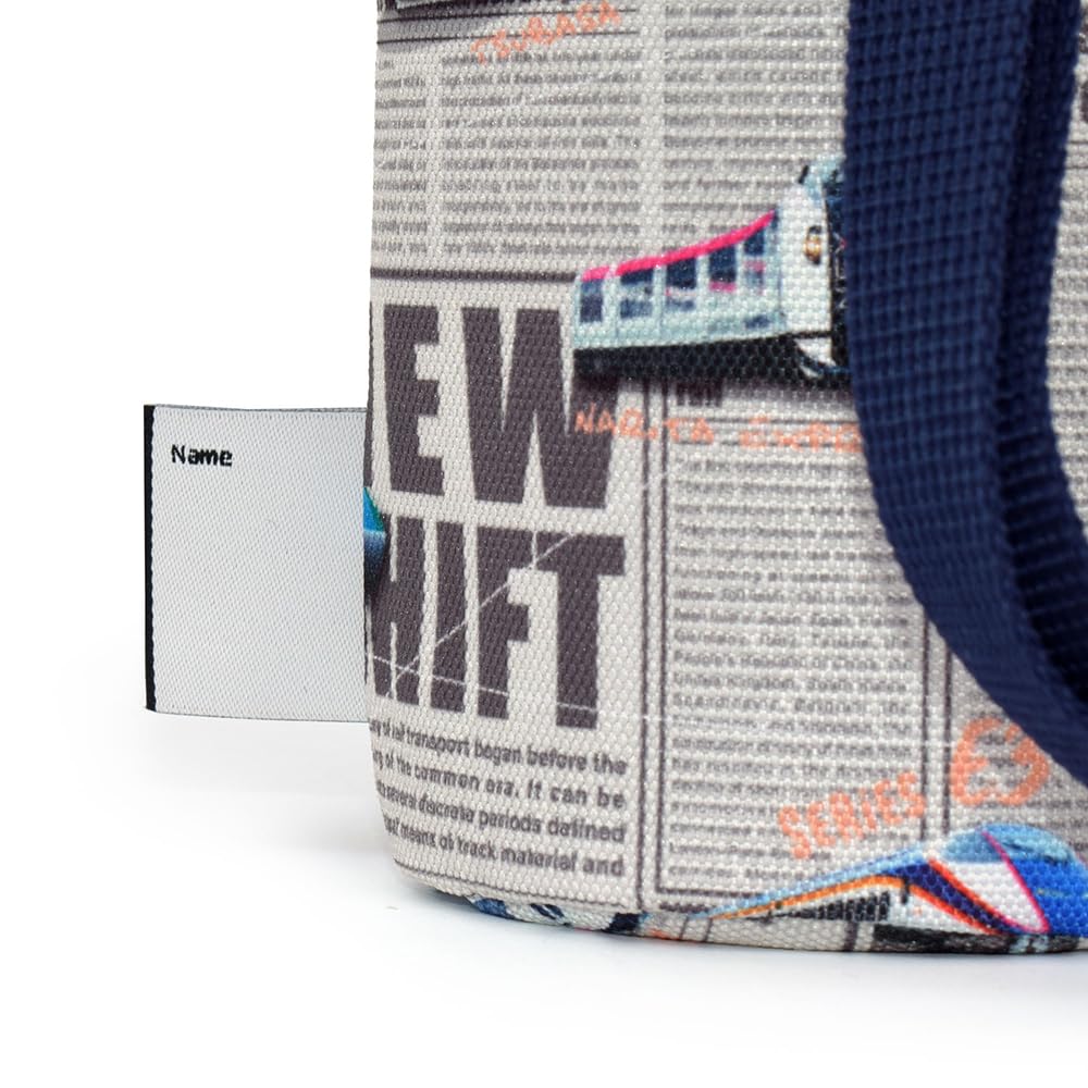 COLORFUL CANDY STYLE Water Bottle Shinkansen and Railway World NM603910 Cover, Large, Water-Repellent, Lightweight, Design, Gray, Water-Repellent,