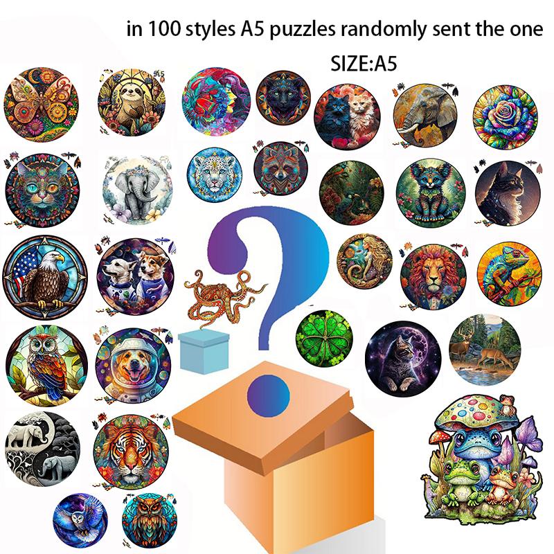 Spring Cat - Wooden Puzzle Ideal For Advanced Players - Creativity Multiple Special Shapes Creativity Gifts Ideal For Boys and Girls