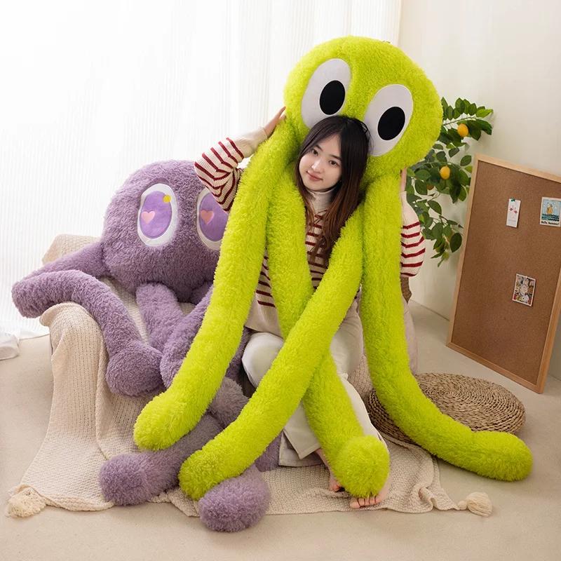 Cute Purple Green Octopus Plush Toy Stuffed Long Legs Octopus Doll Plush Animal Pillow Creative Gift Room Decor
