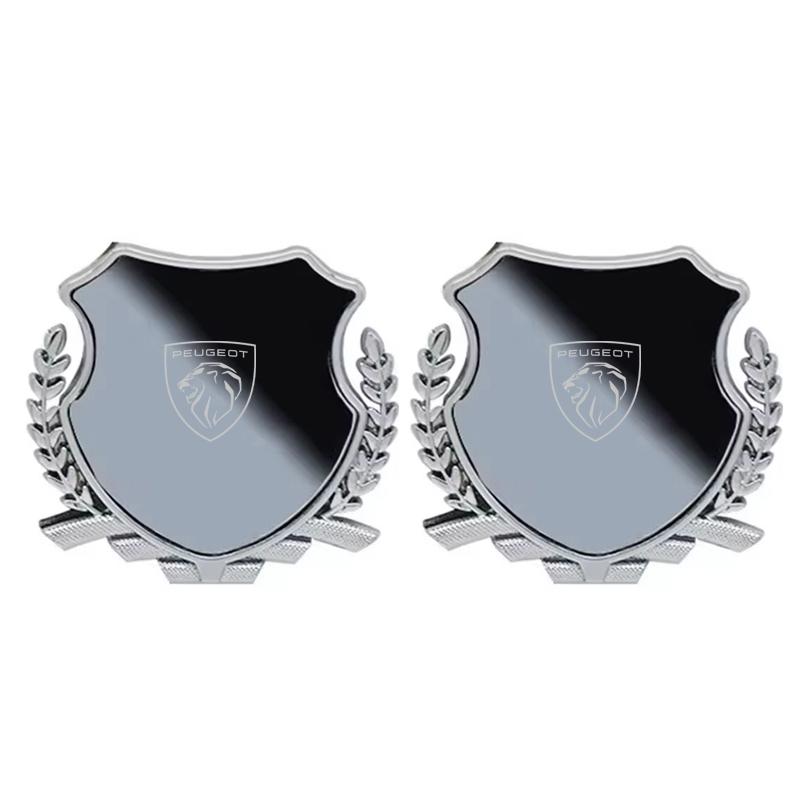 Alloy Car Fender Side Emblem Trunk Tail Badge for Peugeot 106 108 206 207 208 301 306 308 407 408 508 2008 4008 5008