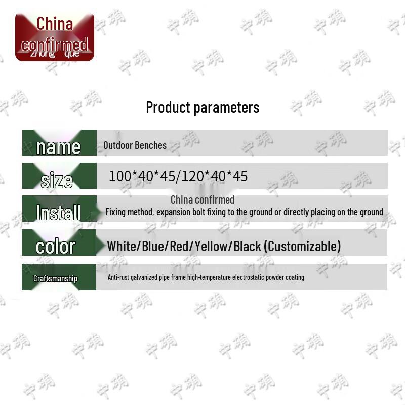 Outdoor Community Park Bench