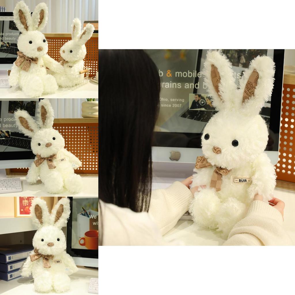 Cute Bunny Plush Toy With Soft Short Pile For Children Kids Birthday Gift