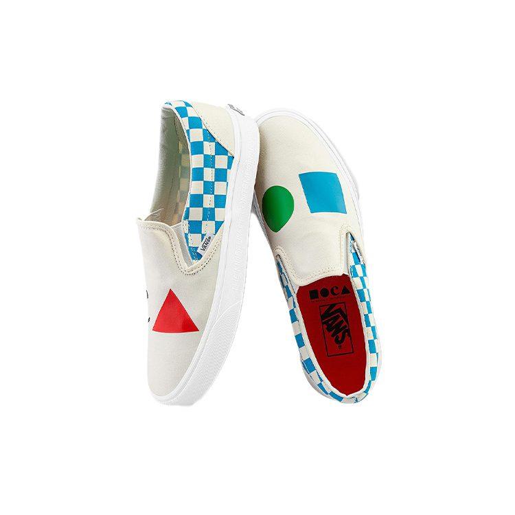 Слипоны Moca x Слипоны Classic Vans 'Шахматка - Циан' VN000XG88MY