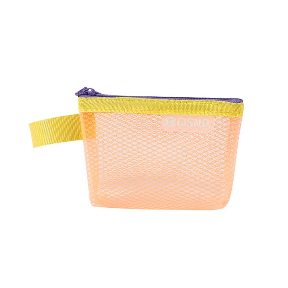 Transparent Zipper Pouches Red Envelope Travel Portable Bag Durable Mesh Storage Bags  Travel Use