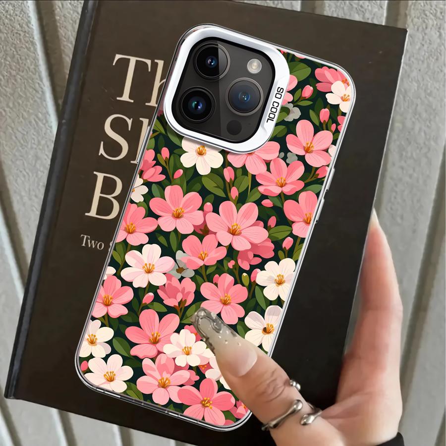 Чехол для iPhone 17 Pro Max 14 XS Air XR 16 15 Plus 13 Pro 12 11 Задняя крышка телефона Розовый Цветочный Морской