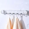 Multi-Purpose Rotating Suction Cup Hooks 5 Hooks Robe Coat Hangers  for Bathroom Accessories
