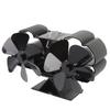Wood Stove Fan Stove Fan Fireplace Fan Quiet Operating 180-220CFM 1400rpm Aluminum Alloy 6 Blade Heat Powered Wood Stove Fan