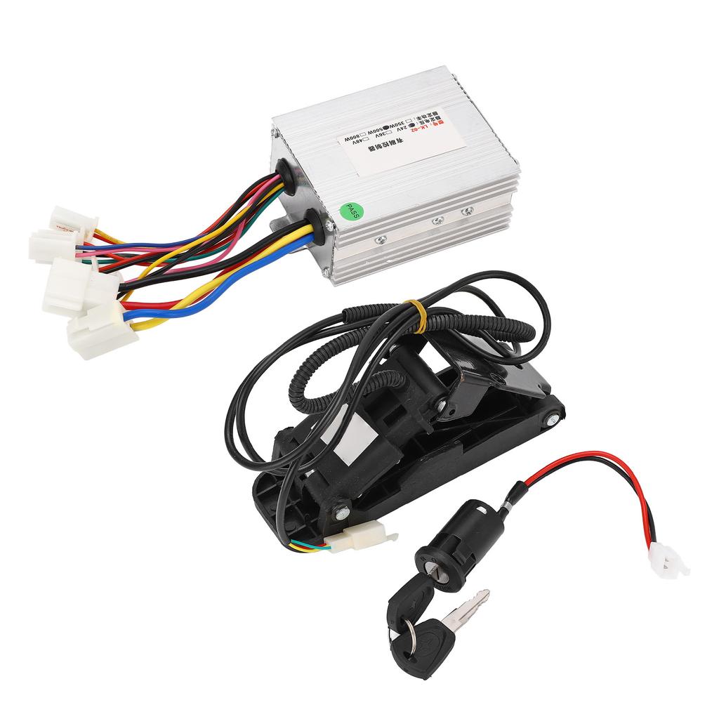 Контроллер скорости двигателя 24 В 500 Вт и педаль газа с ключами блокировки для электровелосипеда, скутера