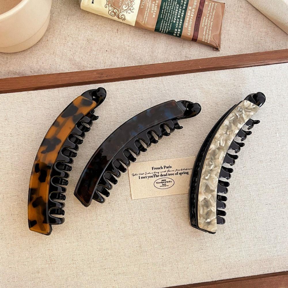 Geometric Leopard Print Hair Clip Acetic Acid Hairpin Personalized Acetate Banana Clip Female