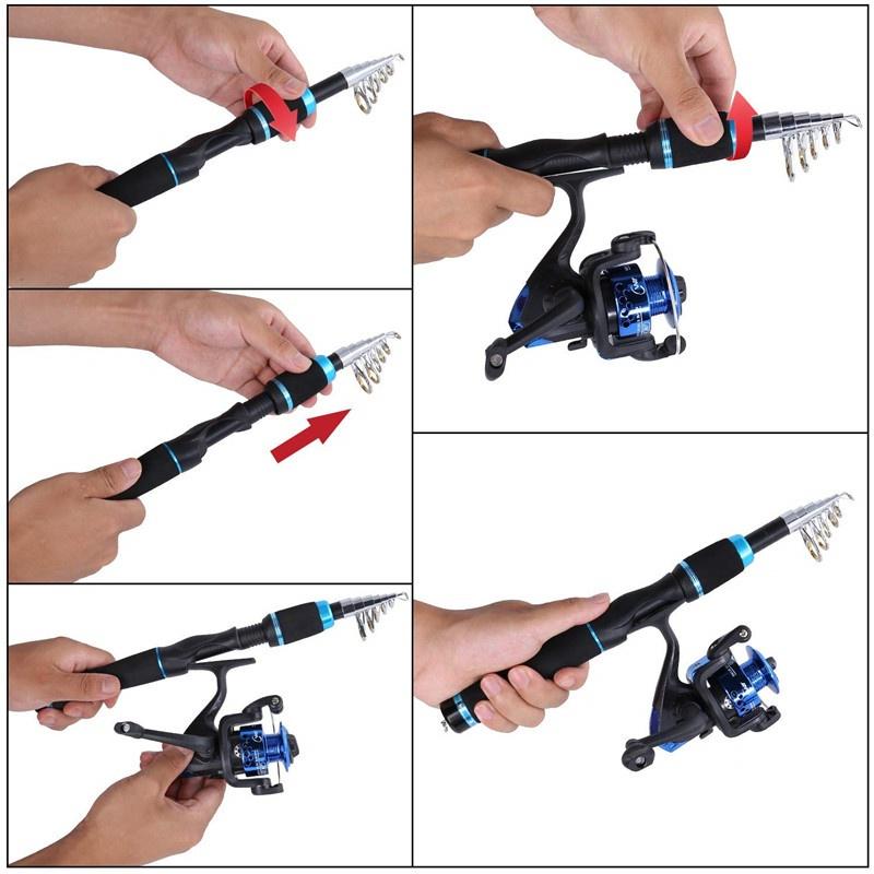 Детские рыболовные снасти, легкие и портативные телескопические удочки и катушки для детской рыбалки