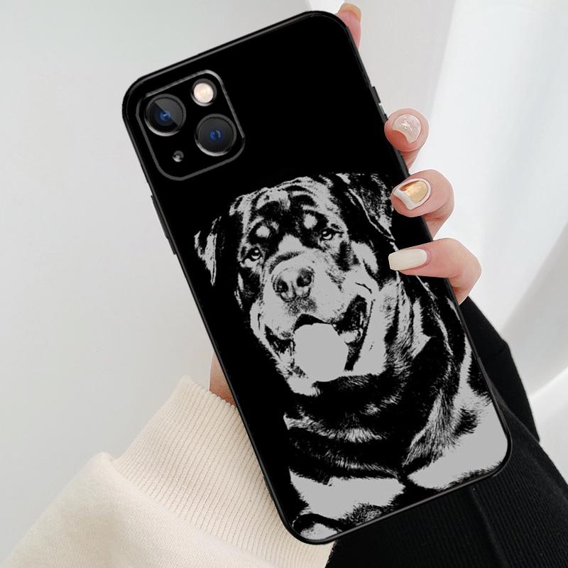 Милый Чехол для Телефона с Собакой Ротвейлером Для iPhone 17 Pro Max 14 13 12 11 15 16 Pro Max mini 16 15 Plus 16e 17 Air Cover