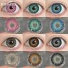 1 пара цветных контактных линз Beauty зеленые линзы натуральные коричневые линзы модные синие линзы годовые макияж цветные зрачки