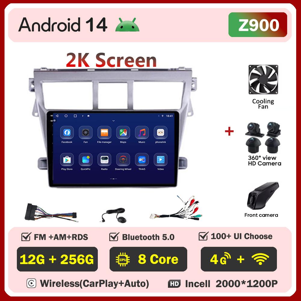 Для Toyota Vios Yaris 2007 2008 -2012 Автомобильный радиоплеер Car Carplay Screen Autoradio Mirror Link Car Intelligent Systems 8 Core