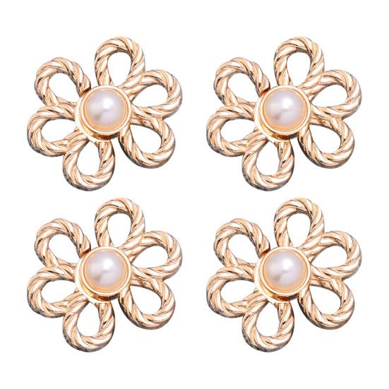 Yousheng 4 шт. Пуговицы для джинсов с цветком, Утягиватель талии брюк, Съемные декоративные пряжки для талии, Регулируемые зажимы для брюк без шитья для свободных джинсов