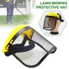 Garden Grass Trimmer Safety Helmet Hat with Full Face Mesh Protective Mask for Logging Brush Cutter Forestry Protection