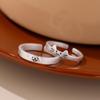 Geometric Animal Couple Ring Cute Dog Valentine's Day Gift Personality Cat Opening Ring  Decoration