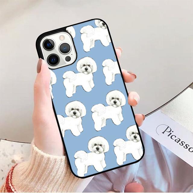 Милый Мультяшный Бишон Фризе Чехол для Телефона для iPhone 17 Air 16 16e 15 Plus для Apple 13 11 12 14 Pro Max Чехол coque fundas
