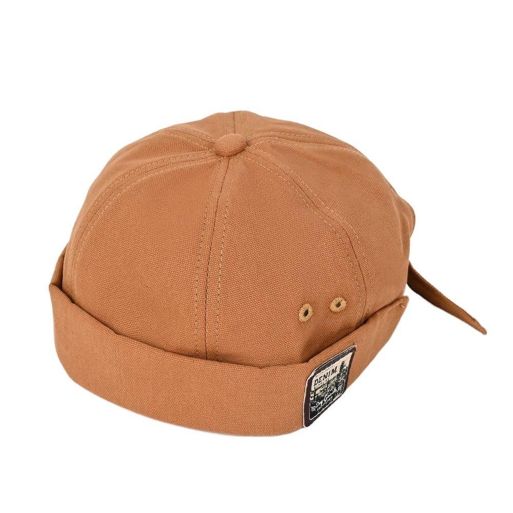 Solid Color Men Women Skullcap Dome Bucket Cap Fashion Melon Docker Cap Summer