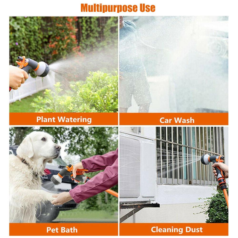 Orange and Grey Garden Water Hose Nozzle ABS,TPR Water Hose Nozzle Sprayer Car Washing