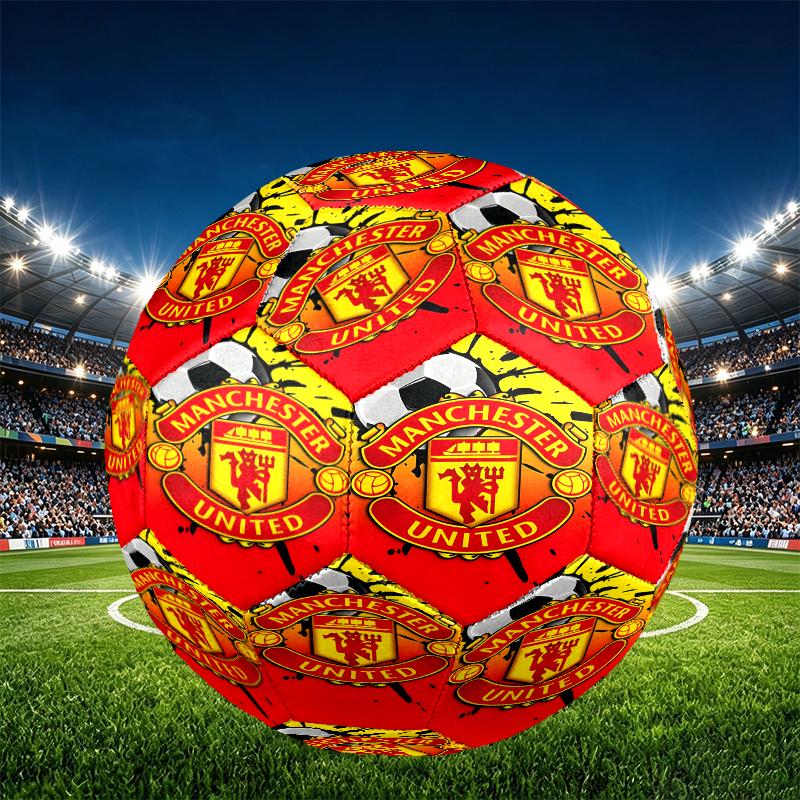 Футбольный мяч Manchester United F.C. Размер 5, из износостойкого ПУ, для матчевых тренировок и ежедневной практики, Подарок на день рождения для футбольных фанатов