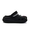 Crocs Классические тихие клоги Черный Розовый Ягодный ЭВА Jinling Chaochuang Бант Темный цвет Сладкие Крутые Дырявые туфли Женские Черные