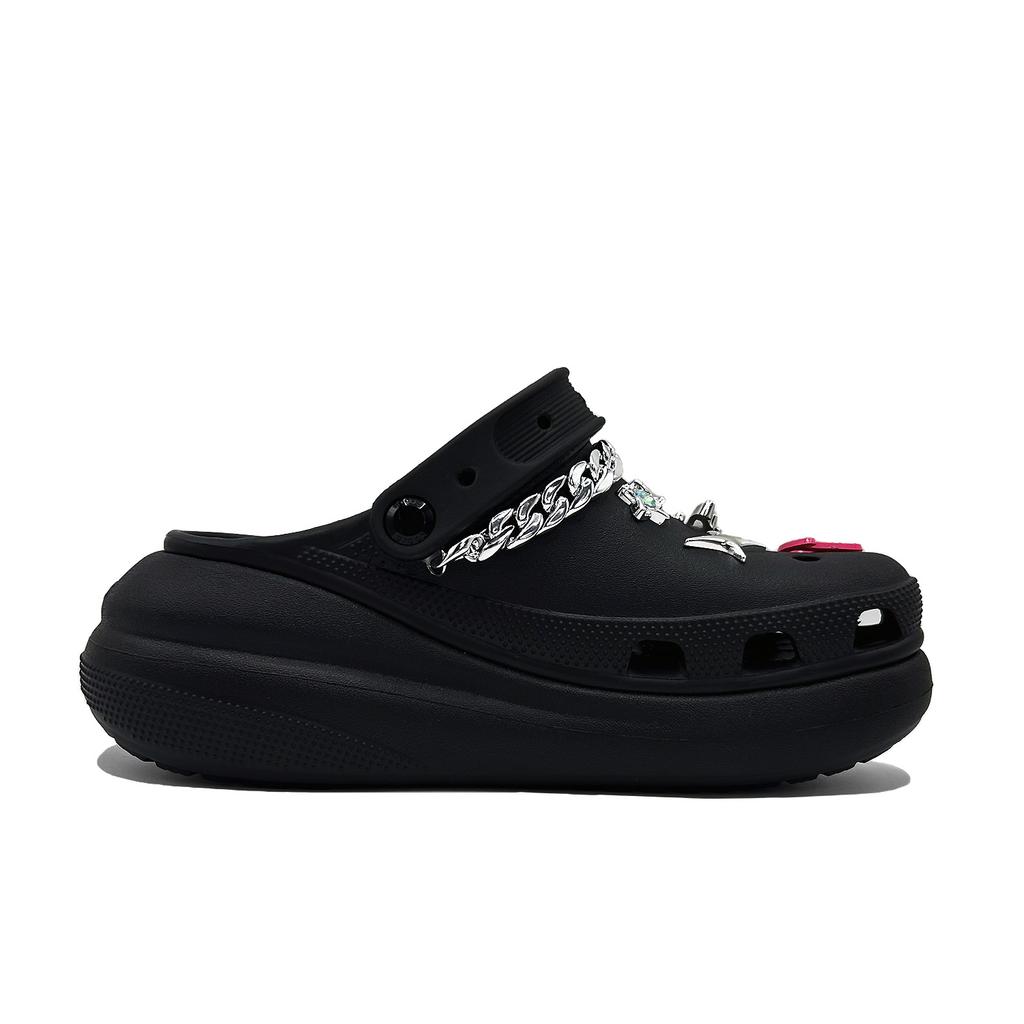 Crocs Классические тихие клоги Черный Розовый Ягодный ЭВА Jinling Chaochuang Бант Темный цвет Сладкие Крутые Дырявые туфли Женские Черные