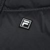 Fila Повседневная белая серия Универсальная однотонная пуховая куртка с капюшоном на молнии Женская верхняя одежда Черная F11W443904FBK