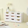 Desktop Organizer Storage Box with Drawers Large Capacity Stackable Dustproof Makeup Storage Holder Desk Organizer