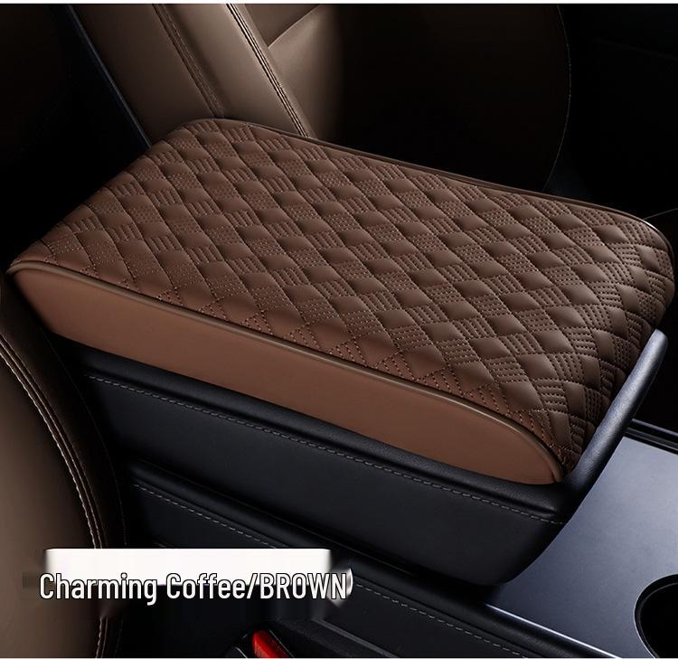 Подушка-подлокотник для автомобиля из бриллиантовой кожи наппа - пена с памятью, нескользящая, износостойкая, универсальная для всех сезонов.