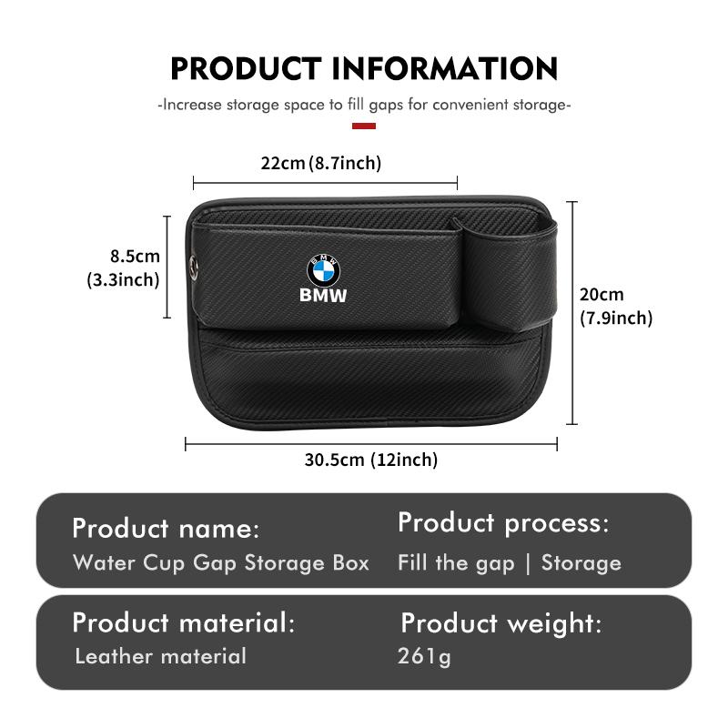 QAED6 Car Seat Gap Storage Box Door Side Seat Gap Organizer Case For BMW E87 E70 E91 E30 G20 E92 E93 E60 E46 E90 G30 E53 X1