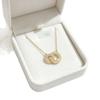 Exquisite Rhinestone Interlocking Circles Pendant Necklace - Versatile Clavicle Chain for a Sparkly Summer Outfit