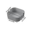 Silicone Air Fryer Baking Tray 5.5-6.2L Heightened Silicone Air Fryer Liners Square for Philips-NA230 Ninja 180COSORI