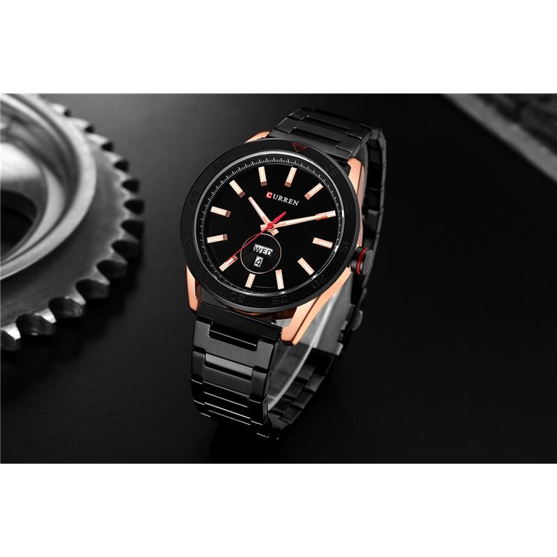 CURREN Новые лучшие мужские часы, водонепроницаемые кварцевые часы, часы с тонким стальным ремешком, мужские деловые модные часы