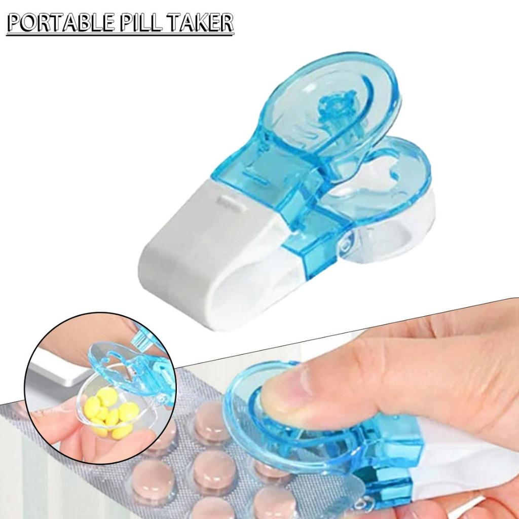 Портативный прибор для удаления таблеток, таблетки, блистерная упаковка, открывалка, вспомогательный инструмент, футляр для таблеток, бесконтактный, легко вынимается из упаковки